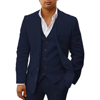 Funki Buys | Suits | Men's 3 Pcs Linen Summer Wedding Suits