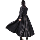 Funki Buys | Jackets | Women's Long Faux Leather Swing Coat