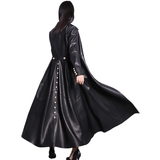 Funki Buys | Jackets | Women's Long Faux Leather Swing Coat
