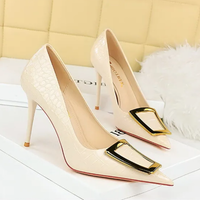 Funki Buys | Shoes | Women's Metal Buckle Luxury Women's Pumps | Stilettos