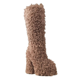 Funki Buys | Boots | Women's Knee-High Fuzzy Platform Boots