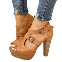 Funki Buys | Shoes | Women's Strappy High Heel Sandal | Peep Toe Pumps