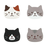 Funki Buys | Coasters | Cute Cartoon Cat Face Cup Mats 6 Pcs