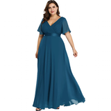 Funki Buys | Dresses | Women's Elegant Chiffon Evening Dress