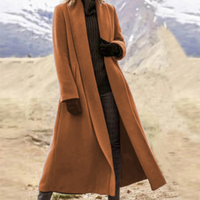 Funki Buys | Jackets | Women's Long Woolen Cardigan Coat