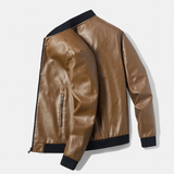 Funki Buys | Jackets | Men's Thin Faux Leather Bomber Jacket