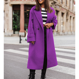 Funki Buys | Vestes | Manteau long en laine à col tailleur pour femme