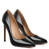 Funki Buys | Shoes | Women's Patent Black Studded Stilettos