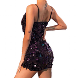 Funki Buys | Dresses | Women's Sparkly Sequin Sling Mini Dress