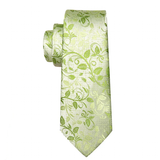 Funki Buys | Vests | Men's 5 Pcs Green Floral Vest Tie Set