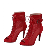 Funki Buys | Boots | Women's Mesh Lace Up Buckle Ankle Boots