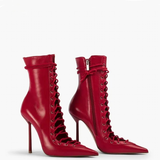 Funki Buys | Boots | Women's Stylish Lace Up Stiletto Boots
