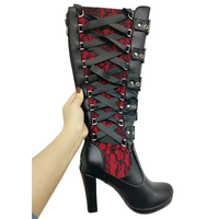 Funki Buys | Boots | Women's Platform Cosplay Boot | Lace Up High Heel