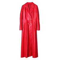 Funki Buys | Jackets | Women's Long Faux Leather Swing Coat