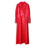 Funki Buys | Jackets | Women's Long Faux Leather Swing Coat