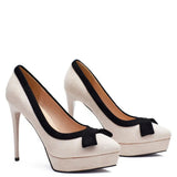 Funki Buys | Shoes | Women's Suede Bow Tie High Heel Stiletto