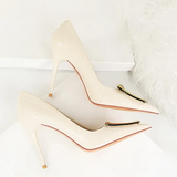 Funki Buys | Shoes | Women's Metal Buckle Pointed Toe Pumps