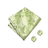 Funki Buys | Vests | Men's 5 Pcs Green Floral Vest Tie Set