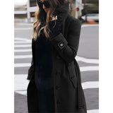 Funki Buys | Jackets | Women's Wool Blend Stand Collar Coat