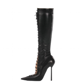 Funki Buys | Boots | Women's Stylish Lace Up Stiletto Boots