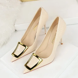 Funki Buys | Shoes | Women's Metal Buckle Luxury Women's Pumps | Stilettos