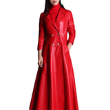 Funki Buys | Jackets | Women's Long Faux Leather Swing Coat