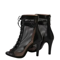 Funki Buys | Boots | Women's Mesh Lace Up Buckle Ankle Boots