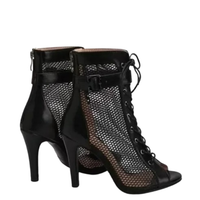 Funki Buys | Boots | Women's Mesh Lace Up Buckle Ankle Boots