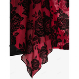 Funki Buys | Shirts | Women's Gothic Rose Flower Tunic Top