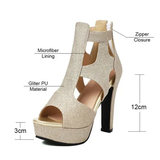 Funki Buys | Shoes | Women's Shimmery High Platform Sandals