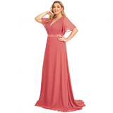 Funki Buys | Dresses | Women's Elegant Chiffon Evening Dress