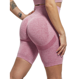 Women's High Waist Soft Smile Yoga Pants - Pink - Shorts Fitness Leggings - XXL - Polyester Spandex - image 34