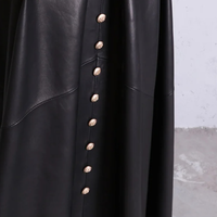 Funki Buys | Jackets | Women's Long Faux Leather Swing Coat