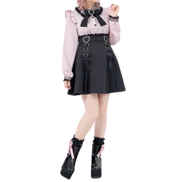 Funki Buys | Skirts | Women's Harajuku Gothic Mini Skirt | High Waist