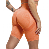 Women's High Waist Soft Smile Yoga Pants - Orange - Shorts Fitness Leggings - XXL - Polyester Spandex - image 35