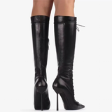 Funki Buys | Boots | Women's Stylish Lace Up Stiletto Boots