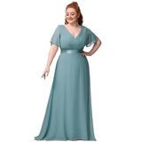 Funki Buys | Dresses | Women's Elegant Chiffon Evening Dress