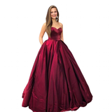 Funki Buys | Dresses | Women's Elegant Satin Ball Gown | Long | Corset