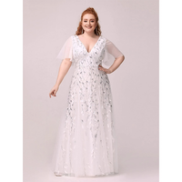 Funki Buys | Robes | Robe longue en dentelle à sequins pour femme