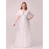 Funki Buys | Robes | Robe longue en dentelle à sequins pour femme