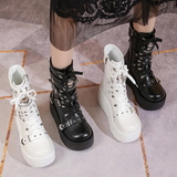 Funki Buys | Boots | Women's Gothic Punk Platform Wedges | Cosplay