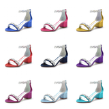 Funki Buys | Shoes | Women's Low Block Heel Wedding Sandals