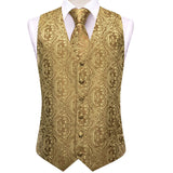 Funki Buys | Vests | Men's 5 Pcs Premium Gold Vest Tie Set