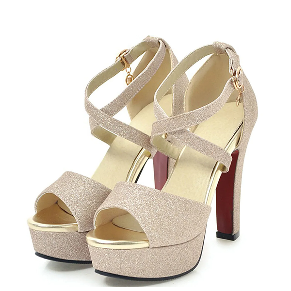 Funki Buys | Shoes | Women's Sequin High Platform Sandals