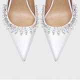 Funki Buys | Shoes | Women's Elegant Pearl Wedding Stiletto Shoes