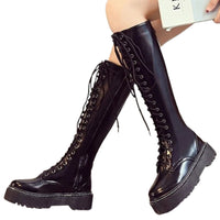 Funki Buys | Boots | Women's Men's Knee High Lace Up Boots