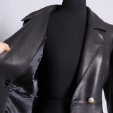 Funki Buys | Jackets | Women's Long Faux Leather Swing Coat