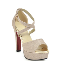 Funki Buys | Shoes | Women's Sequin High Platform Sandals