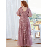 Funki Buys | Robes | Robe longue en dentelle à sequins pour femme