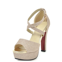 Funki Buys | Shoes | Women's Sequin High Platform Sandals